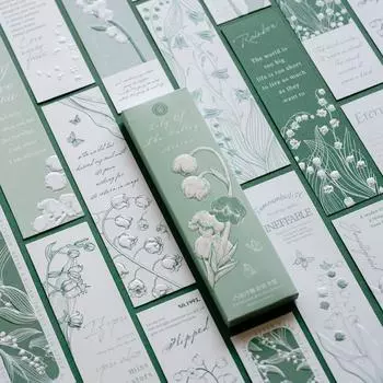 20 шт. набор закладок «Ландыш» рельефный цветок бумажный маркер для страниц для книг уникальный подарок для чтения