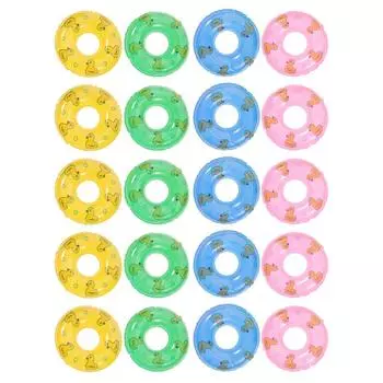 20 шт. надувное кольцо для плавания реквизит для фотосессии игрушки декоративные модели мини-дом миниатюрные кольца спасательный круг украшения маленькие