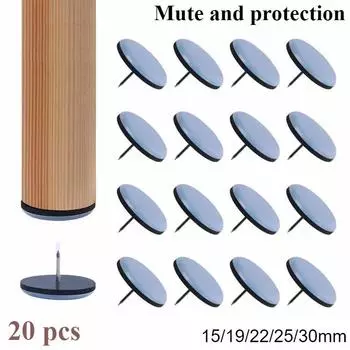 20 шт., накладки на ножки мебели, ползунки с гвоздями, мебельные полозья, протектор пола для столов, диванов, кресел-реклайнеров 15mm