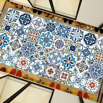 20 шт., наклейка на плитку в богемном стиле, кухонный щиток, шкаф, стол, ремонт ванной комнаты, средиземноморская наклейка на стену, художественные наклейки на стену 10cmX10cmX20pcs