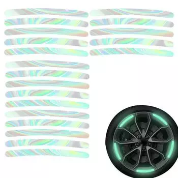 20 шт. Наклейки на колеса, светоотражающие полосы на обод, наклейки на велосипед, мотоцикл, наклейки на колеса мотоцикла CHINA