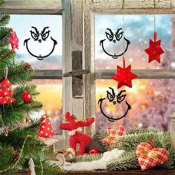 20 шт. Наклейки, рождественские украшения, наклейки для лица, виниловые наклейки, украшения своими руками, наклейки One Size