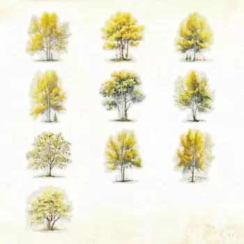 20 шт. Наклейки в виде дерева, самодельные дневниковые записи, альбомы, материалы для скрапбукинга, канцелярские принадлежности для журналов ручной работы