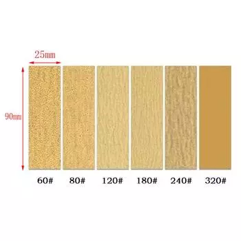 20 шт. наждачная бумага 3,5 х 1 дюйм, зернистость 60-320, детали аксессуаров