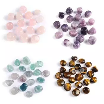 20 шт. Необычный натуральный камень кварц для наполнителя рыболовного бака, цветочного горшка, декоративного аквариума, изготовления ювелирных изделий, домашнего декора, других проектов своими руками 1,5-2 см 20Pcs/1.5-2cm