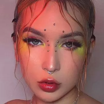 20 шт. нержавеющая сталь поддельные губы гвоздики нос бровь кольцо ямочка наклейка пирсинг лица серебряный