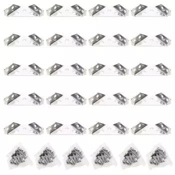 20 шт. Невидимые кронштейны из нержавеющей стали для угловых полок, опоры для шкафов, стульев, мебели, крепления