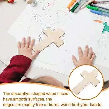 20 шт. Незаконченные деревянные крестообразные вырезы для поделок своими руками One Size