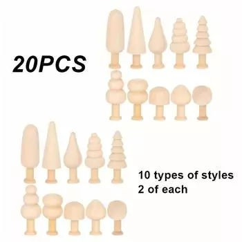 20 шт. незаконченный деревянный гриб, деревянные куклы-колышки, люди-колышки для декоративно-прикладного искусства, украшения для проектов DIY, украшение для книжных полок стола 20pcs