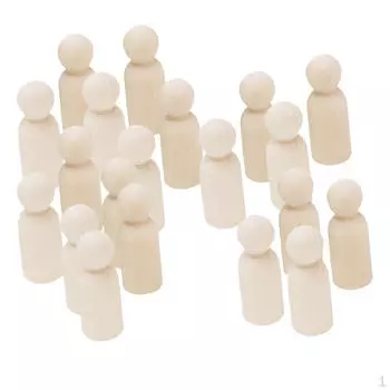 20 шт. незавершенные пустые деревянные куклы-колышки для свадебного торта «сделай сам», 43 мм