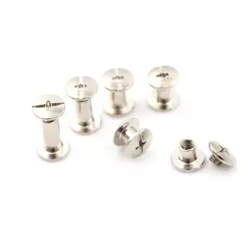20 шт. никелевые переплетные шурупы Chicago заклепки для ногтей альбом для творчества 5X6 мм полезные 4mm
