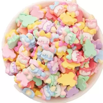 20 шт. новых кавайных мультяшных бабочек Junction Ice Cream смолы скрапбукинг Diy ювелирные изделия детский подарок шпильки аксессуары One Size синий