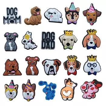20 шт., обувь из ПВХ с милыми собаками, очаровательные украшения 20pcs