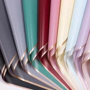 20 шт. однотонная оберточная бумага для цветов с каймой, водонепроницаемая полупрозрачная упаковочная бумага для букетов, свадебный подарочный букет ручной работы 20pcs белый