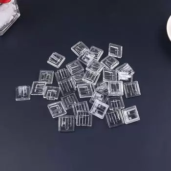20 шт. оптовая продажа прозрачное пластиковое кольцо клипса кольцо дисплей реквизит ювелирная полка подставка держатель квадрат прозрачный