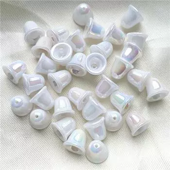 20 шт ослепительный цвет белый AB цветок креативные акриловые бусины ручной работы форма листьев DIY ювелирные изделия DIY серьги изготовление аксессуаров для браслетов Style 4