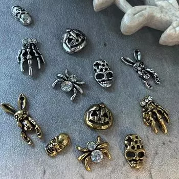 20 шт. Отличные, высокопрочные, привлекательные украшения для ногтей, тыквенный череп, 3D, маникюрное украшение своими руками для салона A