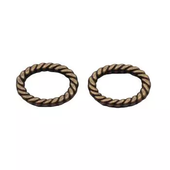 20 шт. овальные петли, подвески, компоненты ювелирных изделий, аксессуары, античная бронза, цвет цинкового сплава, 15X11 мм