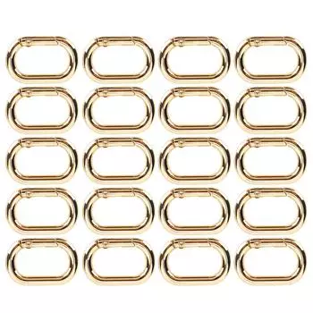 20 шт. овальные пружинные пряжки 23 мм сплав карабины зажим для сумок кошельков брелок ремень золотистый золотистый