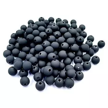 20 шт., ожерелье, браслет, пластиковые твердые дисперсионные бусины, шарик ярких цветов, сделай сам, ручная работа, аксессуары для бисера для изготовления ювелирных изделий, бусины, бусины чёрный