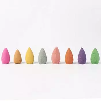 20 шт./пакет 2,5 см натуральный дымовой конус обратный поток благовония йога медитация рефлюкс башня благовония сандаловое дерево роза мята аромат Lavender