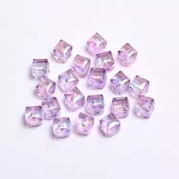 20 шт./пакет 8 мм УФ-покрытием имитация кристалла квадратные свободные бусины ремесленные детали для изготовления ювелирных изделий DIY серьги браслет подвески ювелирные аксессуары about 20pcs 8mm