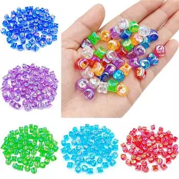 20 шт./пакет браслет чешские разделительные бусины россыпью AB цветные хрустальные акриловые бусины для самостоятельного изготовления ювелирных изделий рукоделие синий