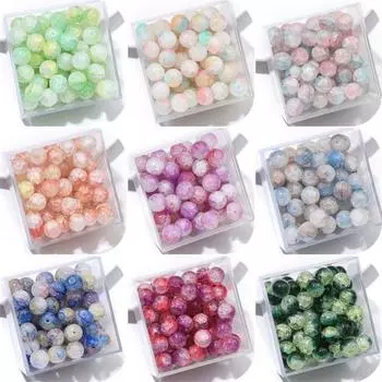 20 шт./пакет Изысканные свободные бусины Стеклянные бусины Круглые цветные стеклянные бусины Браслет Ожерелье Аксессуары style 4