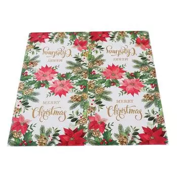 20 шт./пакет одноразовые мягкие столовые приборы 33*33 см бумажные рождественские салфетки тканевые