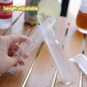 20 шт., пакеты для льда с тонкими уплотнениями на молнии и воронкой для изготовления льда, полиэтиленовый материал, полоски, дизайн, сумки для приготовления льда, товары для дома чистый