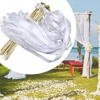 20 шт. палочки из лент свадебные растяжки палочка фея палочка реквизит для фото украшения No Lace