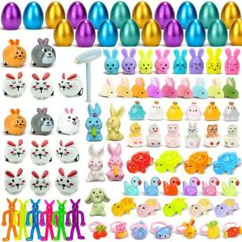20 шт пасхальных яиц, наполненных кроликами, сюрприз-игрушки для детей, снятие стресса