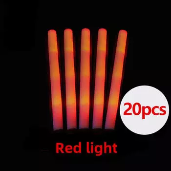 20 шт. пенопластовых светящихся палочек, праздничные атрибуты, светящиеся палочки, стержни, светящиеся для клубных концертов, спортивных мероприятий розовый