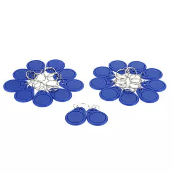 20 шт., перезаписываемая RFID-метка 125 кГц, брелок для ключей, копировальный аппарат для карточек для контроля доступа синий