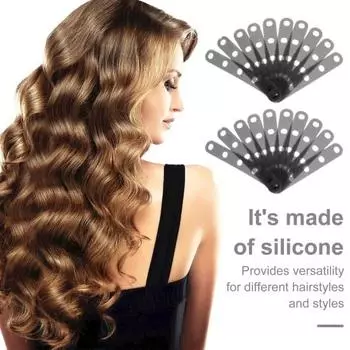 20 шт., Пермская резинка, бесследная холодная волна, стержень для завивки волос, бигуди, плоские спиральные кудри, завивка волос, силиконовый ремешок, женские инструменты для укладки волос фиолетовый