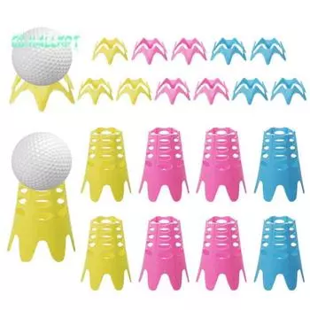 20 шт. пластиковые футболки для гольфа — небьющиеся, высокая стабильность, низкое трение, компактный размер, инструмент для тренировок в помещении и на открытом воздухе жёлтый