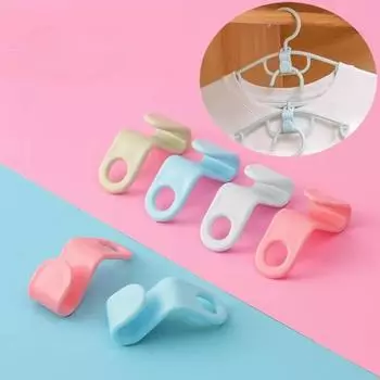 20 шт., пластиковые вешалки для одежды, соединительный крючок, домашняя вешалка для одежды, пряжка, утолщенные штабелируемые крючки для вешалок для одежды синий