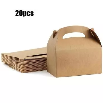 20 шт. подарочная коробка для вечеринки, подарочная коробка из крафт-бумаги, ручная подарочная коробка для конфет 20pcs