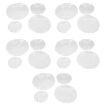 20 шт. Поддон для растений 6 дюймов, 8 дюймов, 10 дюймов, 12 дюймов, прочный пластиковый прозрачный цветочный горшок, поддон для сбора капель