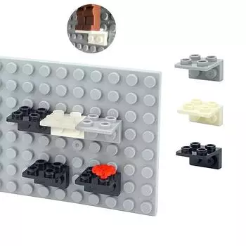 20 шт. Подставка для фигурок, базовая пластина 99207, кронштейн 1x2, 2x2, перевернутые строительные блоки, кронштейн для демонстрации фигурок своими руками, сборка кирпичных игрушек