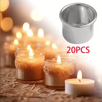 20 шт. Подсвечник металлический подсвечник настольный предотвращает капание воска держатель серебряный