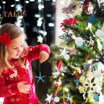 20 шт. подвеска из смолы с изображением морской жизни, искусственная морская звезда, ракушка, морской конек, подвесные украшения, украшения на морскую тематику для домашнего декора 20PCS