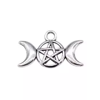 20 шт. Подвески «Богиня Луны и Звезд» Подвески Античное Серебро Цвет Цинковый Сплав 22X13мм