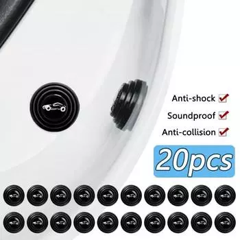 20 шт., поглощающая буферная прокладка для двери автомобиля, противоударные накладки, поглощающая буферная прокладка для двери автомобиля, противоударные накладки One Size чёрный