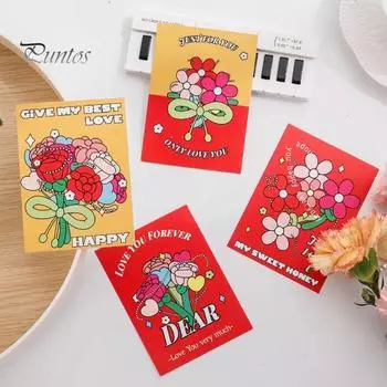 20 шт. поздравительных открыток ко Дню святого Валентина, бумажные любовные открытки, романтические сувениры, букеты, любовные послания, открытки на годовщины, любимым B