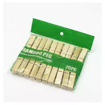 20 шт. прищепки бамбуковые прищепки с пружиной ветрозащитный зажим для одежды для наружного балкона