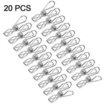 20 шт. прищепок из нержавеющей стали для сушки носков и нижнего белья