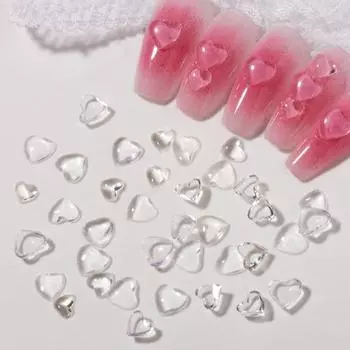 20 шт. привлекательных подвесок для ногтей, прозрачные, превосходные, 3D, маникюрные чехлы для телефонов, украшения для творчества S