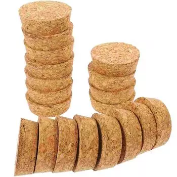 20 шт. пробка для стеклянной бутылки, пробка для напитков Elder Baby, коническая деревянная безделушка, пробки, колпачки для поделок светло-коричневого