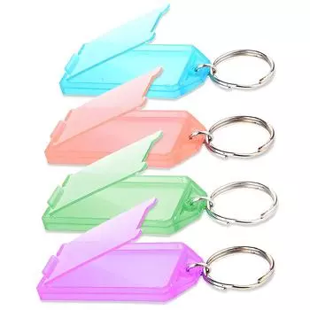 20 шт., прочные пластиковые брелки с разрезным кольцом, разные цвета 20pcs